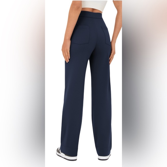 Halara high waisted button multiple pockets straight leg casual pants SIZE XS - Picture 4 of 13